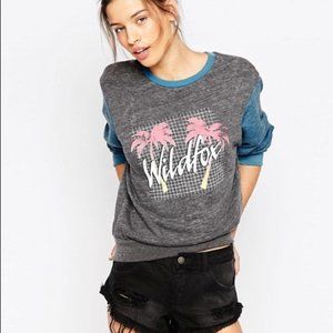 Wildfox Palm Trees Sweatshirt Size Small NWT Rare
